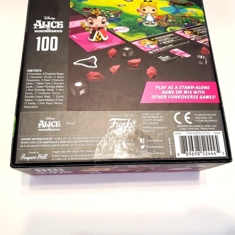 Pop! FUNKOVERSE Alice In Wonderland Strategy Board Game With 2 Characters NEW